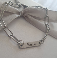 NEW ARRIVAL Angie Personalized Pivot Bar Bracelet Stainless Steel (READY IN 3 DAYS!)