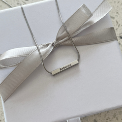 Sadie Ladie's Tiny Slide Bar Necklace, Stainless Steel (READY IN 3 DAYS!)