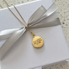Worldy Ladie's Personalized World Disc Necklace, Gold Stainless Steel (READY IN 3 DAYS!)
