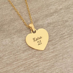 Personalized 21st birthday necklace