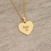 Amore Personalized Necklace, Gold Stainless Steel, Size: 20mm on 45cm chain (READY IN 3 DAYS!)