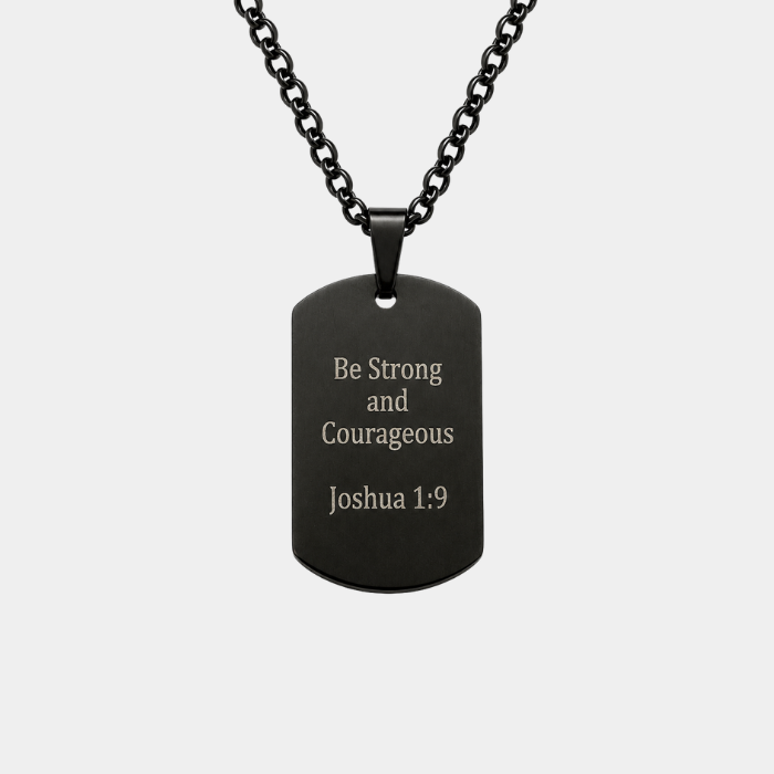 GIDEON CUSTOM ENGRAVED MEN'S DOG TAG CHAIN (READY IN 3 DAYS)