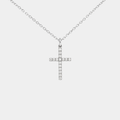 GRACE CZ SILVER CROSS NECKLACE