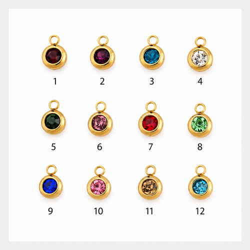 ATARAH PERSONALISED HEART WITH BIRTHSTONE NECKLACE (READY IN 3 DAYS)