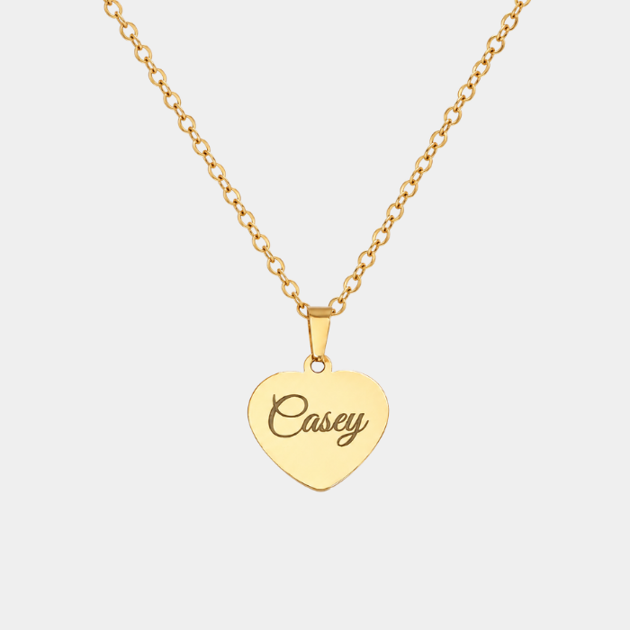 CASEY PERSONALISED HEART NECKLACE (READY IN 3 DAYS)