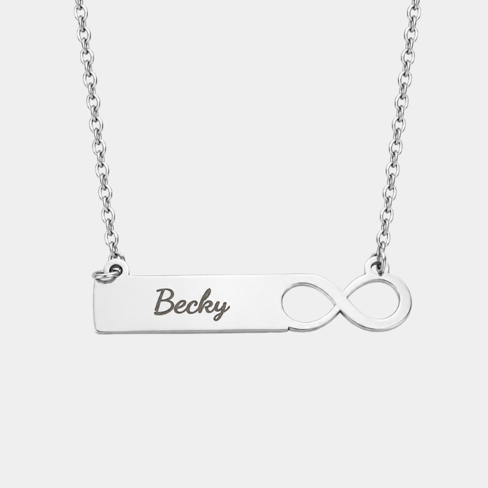ELSA PERSONALISED INFINITY BAR NECKLACE (READY IN 3 DAYS)