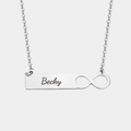 ELSA PERSONALISED INFINITY BAR NECKLACE (READY IN 3 DAYS)