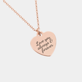 ASHLEY PERSONALISED ROSE GOLD HEART NECKLACE (READY IN 3 DAYS)