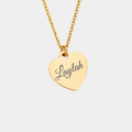 ASHLEY PERSONALISED GOLD HEART NECKLACE (READY IN 3 DAYS)