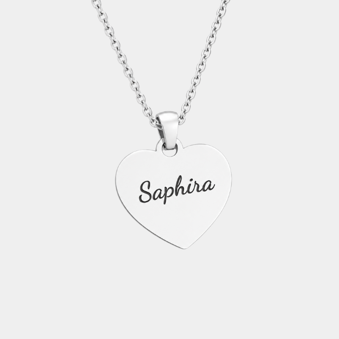 AMORE SILVER PERSONALISED NECKLACE (READY IN 3 DAYS)
