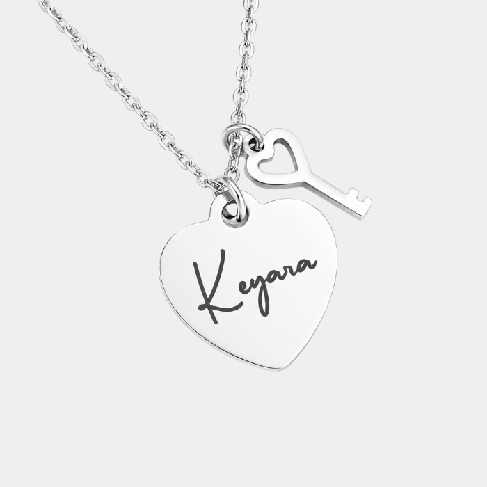 KEYARA PERSONALISED SILVER NECKLACE (READY IN 3 DAYS)