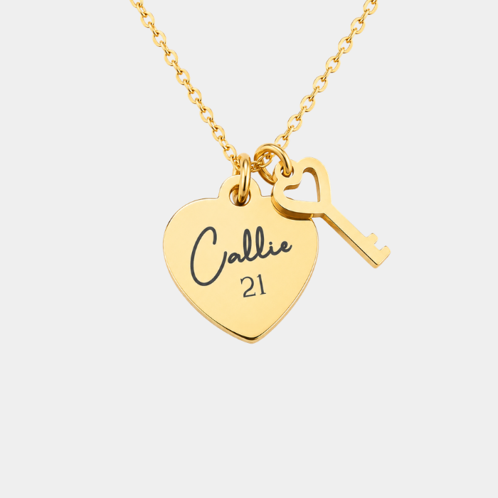 KEYARA PERSONALISED GOLD NECKLACE (READY IN 3 DAYS)