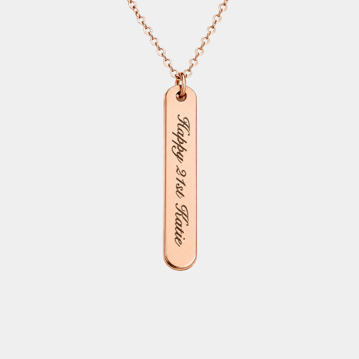 BELLA PERSONALISED BAR NECKLACE (READY IN 3 DAYS)