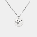 GEM PERSONALISED DISC NECKLACE (READY IN 3 DAYS)