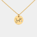 GEM PERSONALISED GOLD DISC NECKLACE (READY IN 3 DAYS)