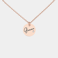 GEM PERSONALISED ROSE GOLD DISC NECKLACE (READY IN 3 DAYS)
