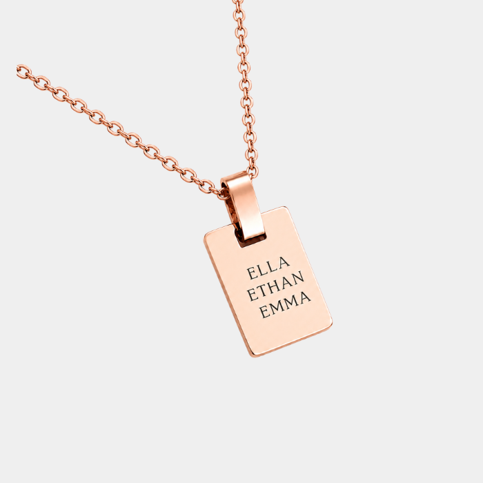 EVELYN MINI TAG PERSONALISED NECKLACE (READY IN 3 DAYS)