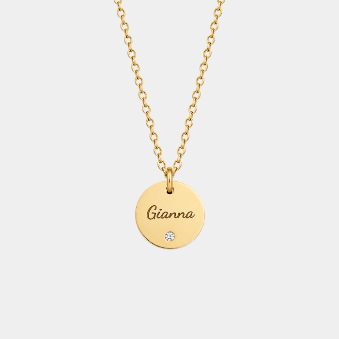 GEMMA GOLD PERSONALISED NECKLACE (READY IN 3 DAYS)