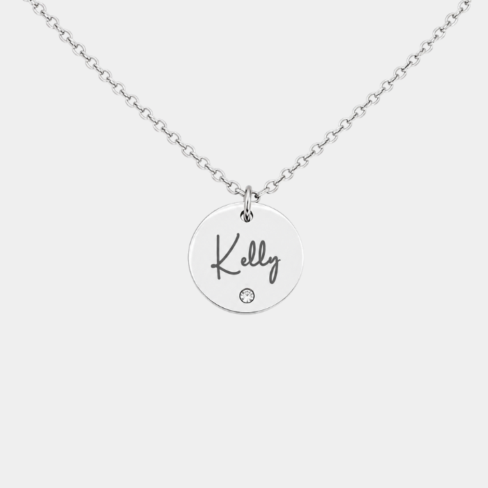 GEMMA SILVER PERSONALISED NECKLACE (READY IN 3 DAYS)