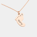 MAMIA ROSE GOLD PERSONALISED BABY FOOT NECKLACE (READY IN 3 DAYS)