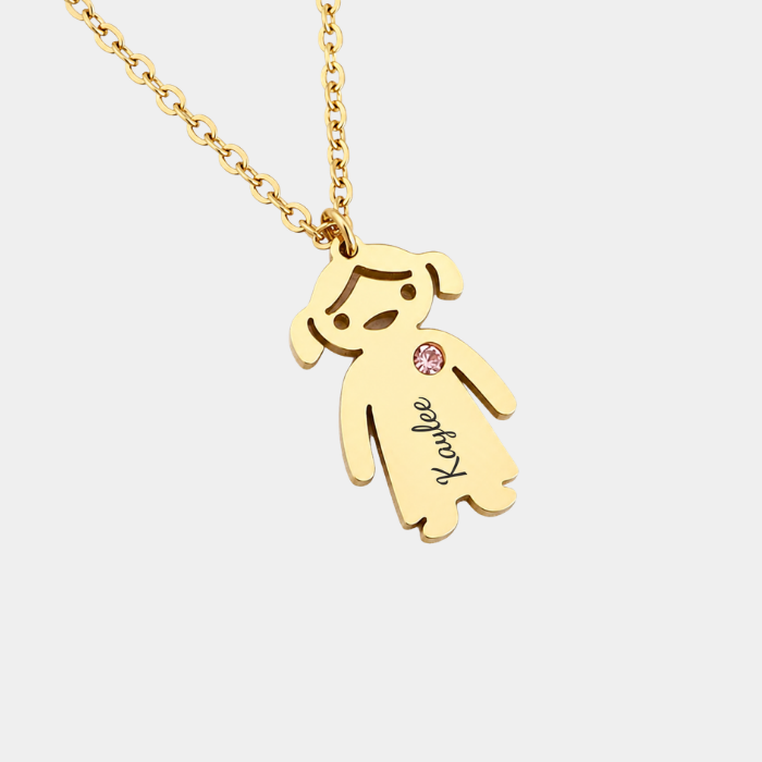 MAYA PERSONALISED GIRL GOLD NECKLACE (READY IN 3 DAYS)