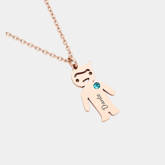 PERSONALISED ROSE GOLD BOY NECKLACE (READY IN 3 DAYS)