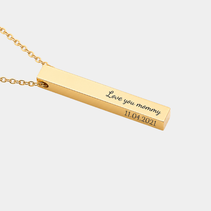MILANI GOLD PERSONALISED BAR NECKLACE (READY IN 3 DAYS)