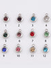 Birthstone / CZ Colour Dangle Silver Tarnish Proof