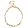 Love Story Starter Bracelet, Gold Stainless Steel, Adjustable Size