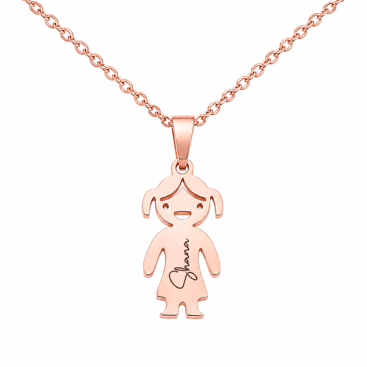 MIA ROSE GOLD PERSONALISED GIRL OR BOY PENDANT NECKLACE (READY IN 3 DAYS)