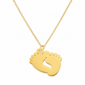 GOLD PERSONALISED FOOTPRINT NECKLACE (READY IN 3 DAYS)