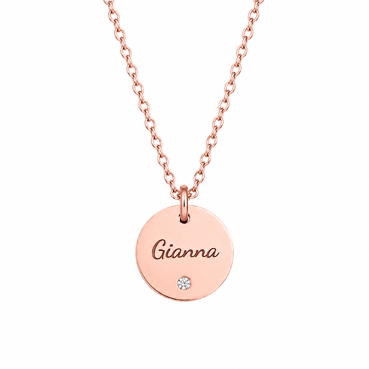 GEMMA ROSE GOLD PERSONALISED NECKLACE (READY IN 3 DAYS)