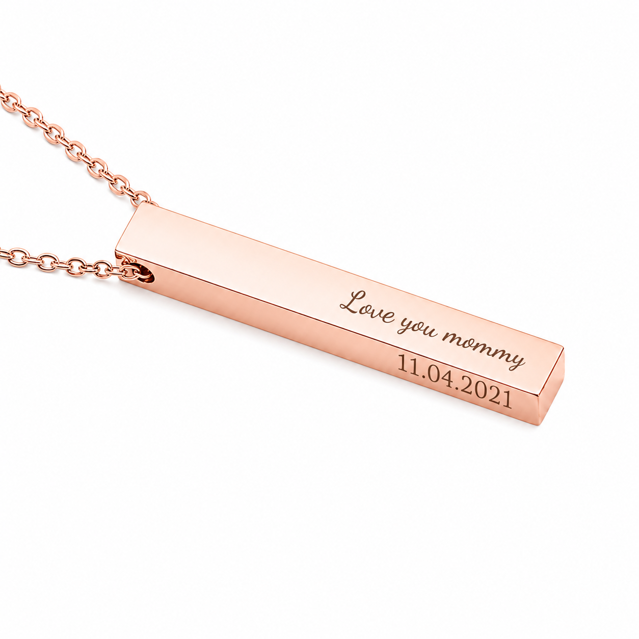 MILANI ROSE GOLD PERSONALISED BAR NECKLACE (READY IN 3 DAYS)