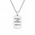 DAVID CUSTOM SILVER ENGRAVED MEN'S DOG TAG CHAIN (READY IN 3 DAYS)