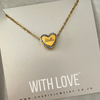 Charis Love Story Personalized European Necklace, Gold Stainless Steel (READY IN 3 DAYS)