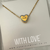 Charis Love Story Personalized European Necklace, Gold Stainless Steel (READY IN 3 DAYS)