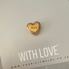 Charis Love Story Personalized European Charm, Gold Stainless Steel (READY IN 3 DAYS)