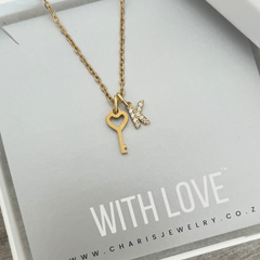 21st Story Necklace, Gold Stainless Steel, Adjustable 45-50cm (Back Order 7-14 Days)