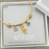 Mommy Story Starter Bangle, Gold Stainless Steel, Size 60mm Diameter