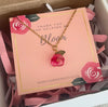 Teacher's Gift Necklace, Thank You for helping me Bloom, Stainless Steel
