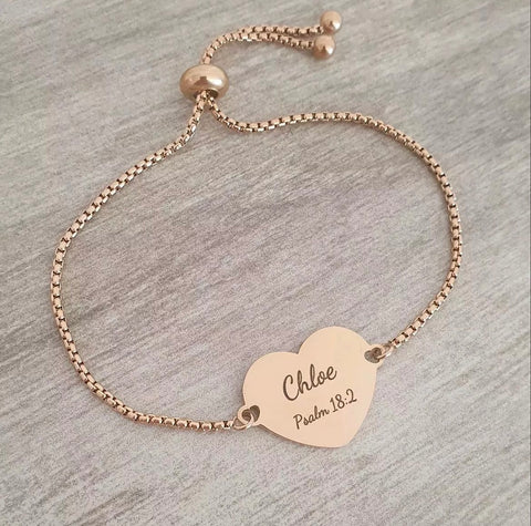 Kabella Gold Personalized Stainless Steel bracelet, Adjustable Size (READY IN 3 DAYS!)