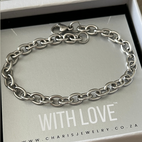 Silver charm bracelet