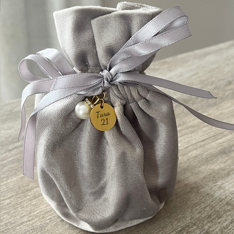 Personalized Gift Velvet Jewelry Pouch, 13cm