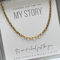 Gold necklace for charms