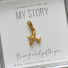 Airplane European Charm Bead, Gold Tarnish Proof Stainless Steel