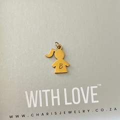 Personalized girl pendant charm