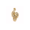 Music Note European Charm, Gold Stainless Steel