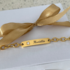 Gianna Gold Personalized CZ Stone ID bracelet, Stainless Steel, Adjustable Size (READY IN 3 DAYS)
