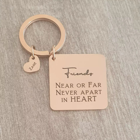 personalized keyring rose gold