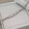 Armani Personalized Ladies Pink CZ Stainless Steel bracelet, Adjustable Size (READY IN 3 DAYS)